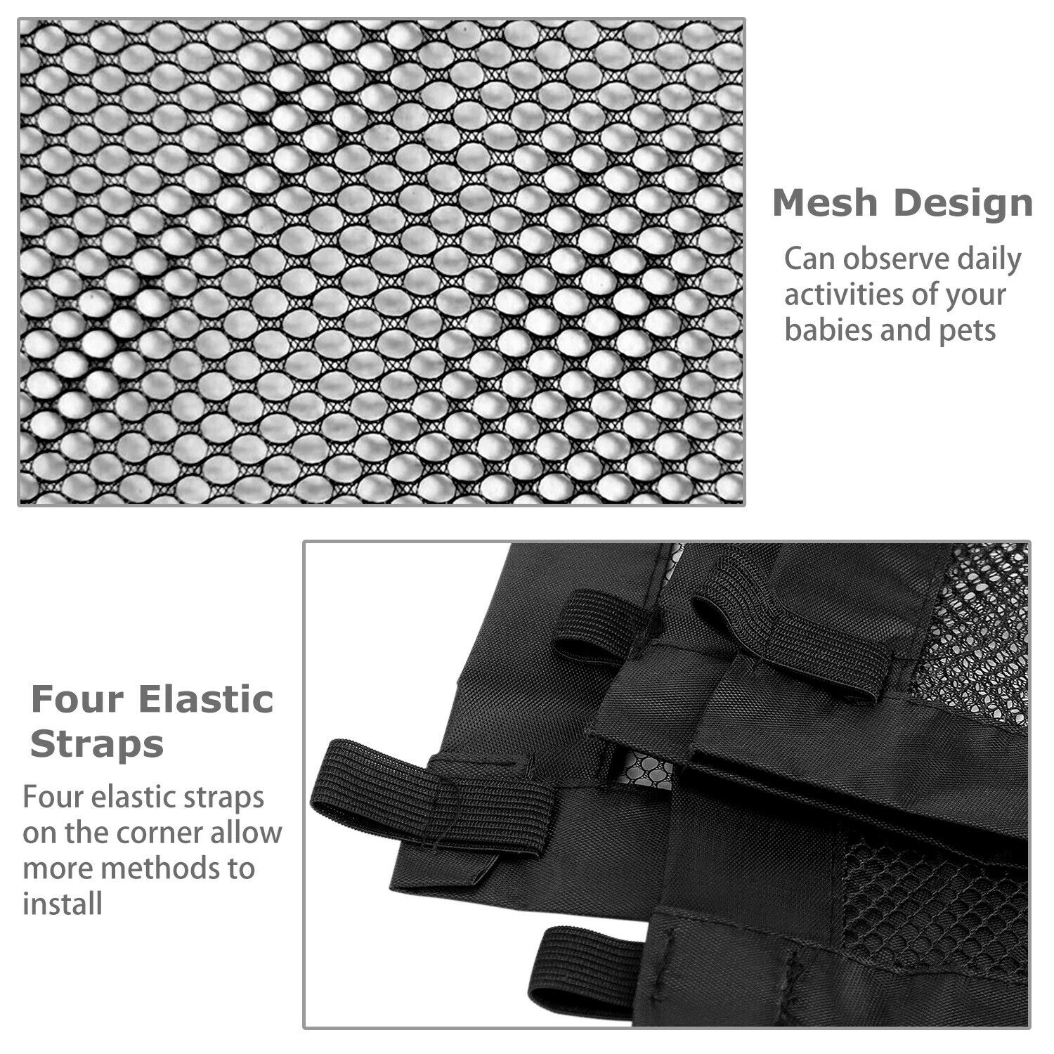 Pets Dog Cat Baby Safety Gate Mesh Fence Magic Portable Guard Net Stairs Doors - 5 - CJ