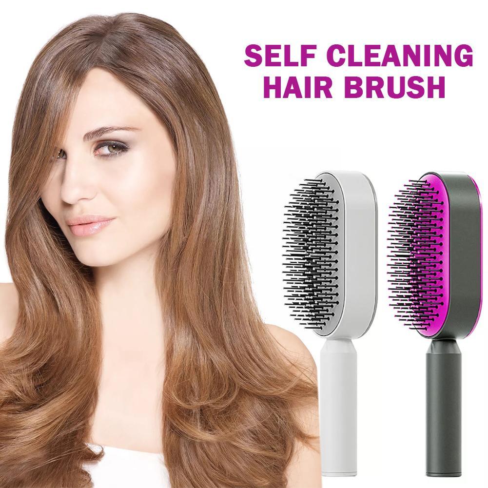 Women Fashion 3D Hair Growth Comb Hairbrush Self - Cleaning Hair Brush Self Cleaning Hair Brush For Women Massage Scalp Promote Blood Circulation Anti Hair Loss - 5 - CJ