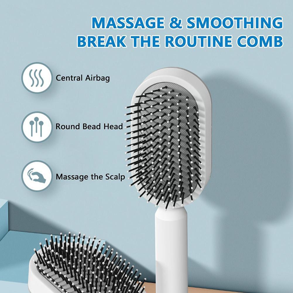 Women Fashion 3D Hair Growth Comb Hairbrush Self - Cleaning Hair Brush Self Cleaning Hair Brush For Women Massage Scalp Promote Blood Circulation Anti Hair Loss - 5 - CJ