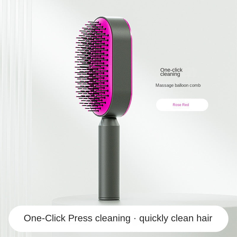 Women Fashion 3D Hair Growth Comb Hairbrush Self - Cleaning Hair Brush Self Cleaning Hair Brush For Women Massage Scalp Promote Blood Circulation Anti Hair Loss - 5 - CJ
