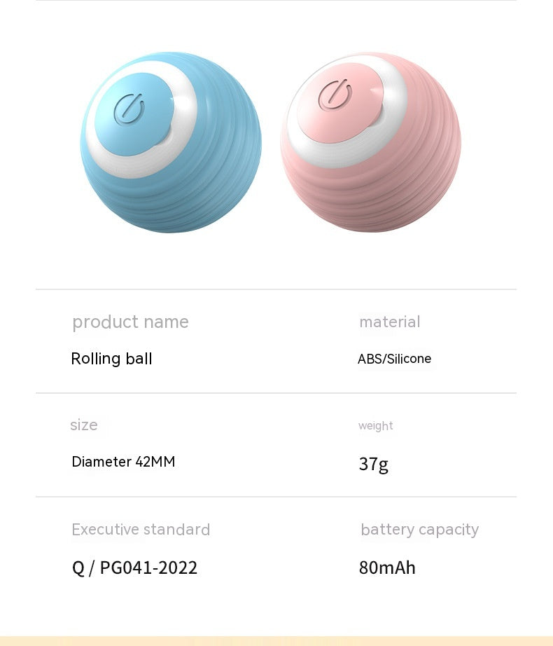 Automatic Moving Bouncing Rolling Ball Smart Cat Toy Ball Self - Moving Kitten Toy For Indoor Cat Kitten - 0 - CJ