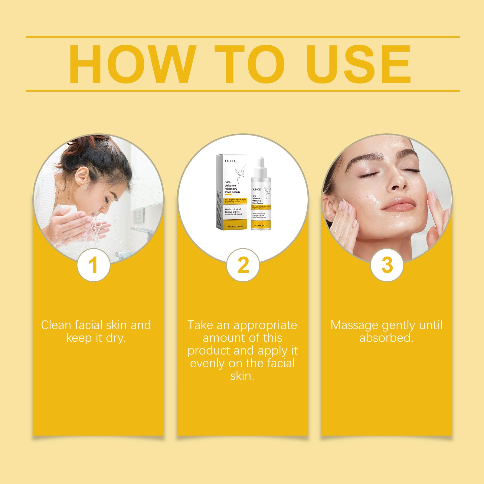 OUHOE Vitamin C Facial Essence, Hydrating And Moisturizing Facial Care, Soft And Smooth Improve Skin Moisturizing Essence - 5 - CJ