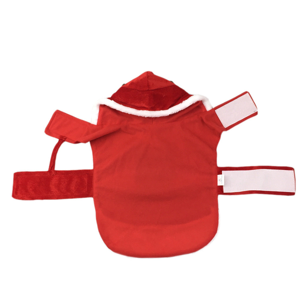 Dog Christmas Clothes Santa Claus Riding Deer - 0 - CJ