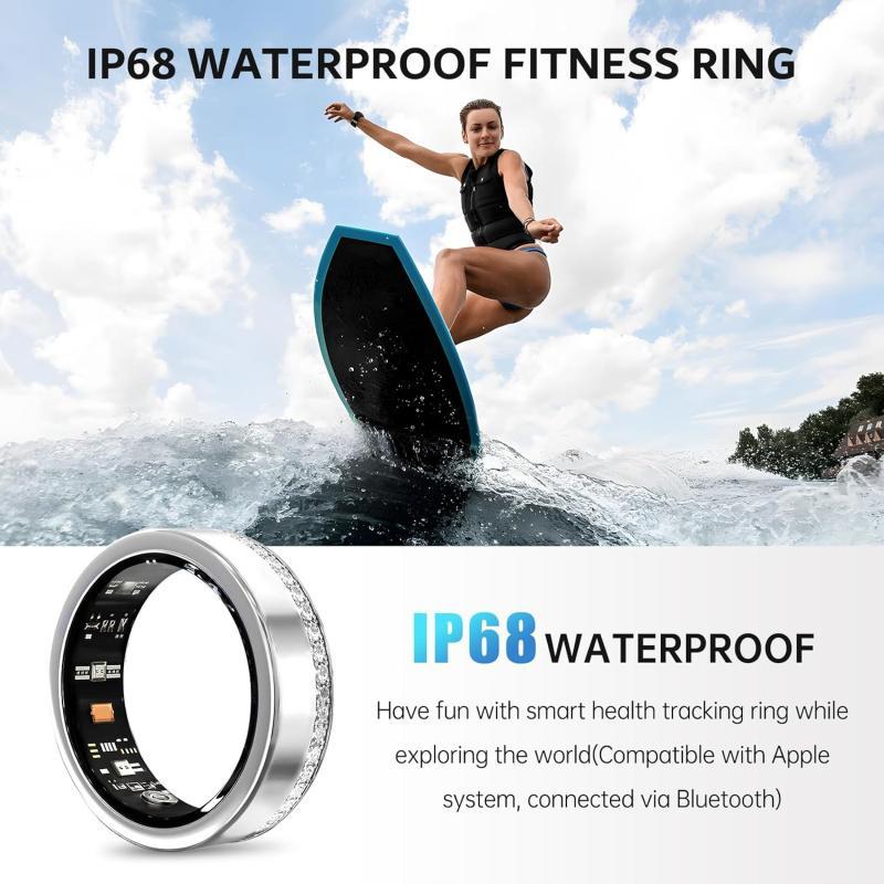 Smart Ring For Women Luxury Elegant Diamond Ring With Visible Tech Core Heart Rate Sleep Tracker Fitness Health Monitor IP68 Waterproof Compatible - 5 - CJ