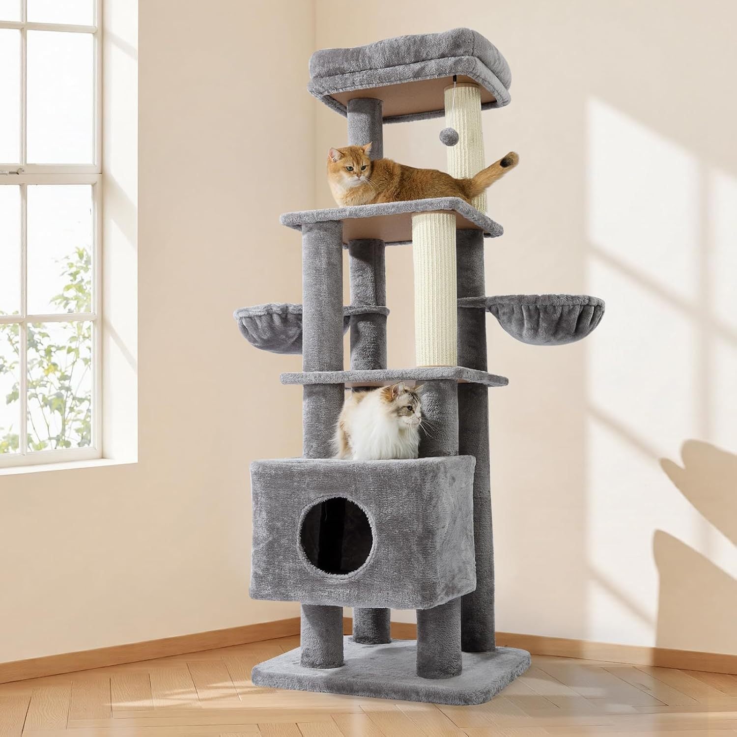 Gardner Pets Large Cat Tree For Medium To Large Cats, Heavy - Duty Cat Tower With Scratch Post And Washable Top Perch. Self - pickup Orders Supported Via FedEx, Amazon Ship, And UPS. - 5 - CJ