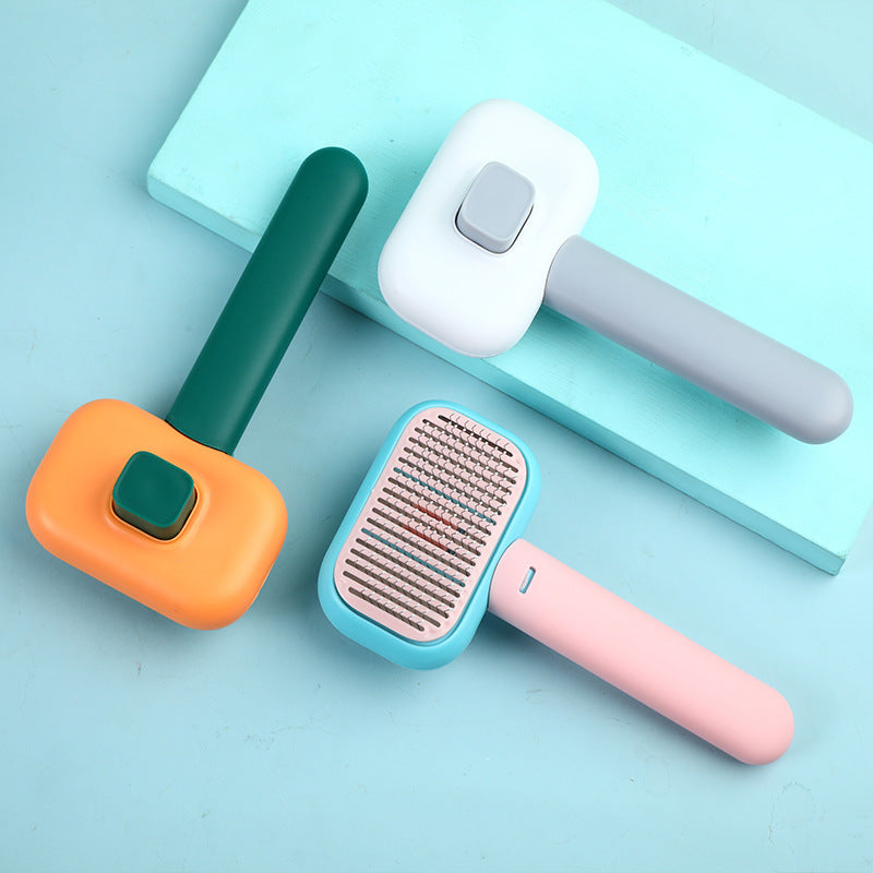 New Pet Cat Dog Hair Brush Hair Massage Comb Open - Knot Brush Grooming Cleaning Tool Stainless Steel Comb - 0 - CJ