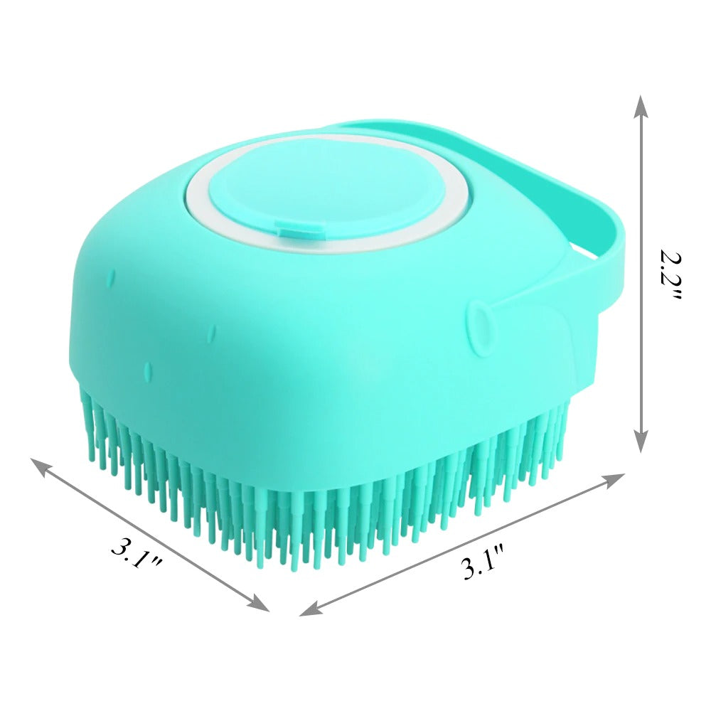 Pet Dog Shampoo Massager Brush Cat Massage Comb Grooming Scrubber Shower Brush For Bathing Short Hair Soft Silicone Brushes - 5 - CJ