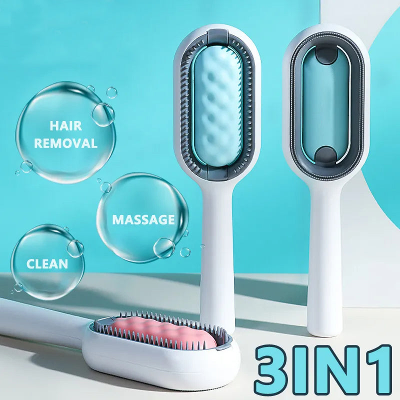 Cat Hair Brush With Water, Sticky Brush For Cats, 4 In - 1 Cat Grooming Brush Creative Update Cat Dog Grooming Comb With Water Tank Double - Sided Hair Removal Brush Kitten Pet Supplies Accessories - 5 - CJ
