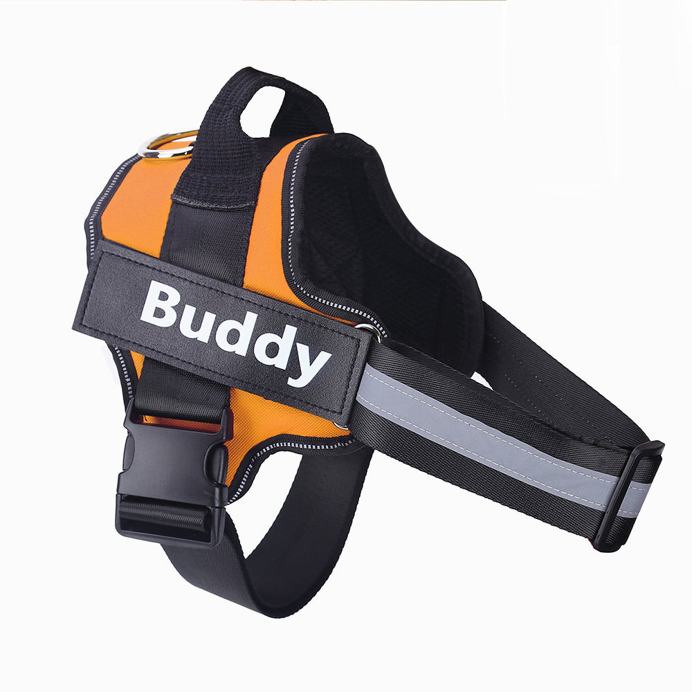 Personalized Dog Harness NO PULL Reflective Breathable Adjustable Pet Harness Vest For Small Large Dog Custom Patch Pet Supplies - 7 - CJ