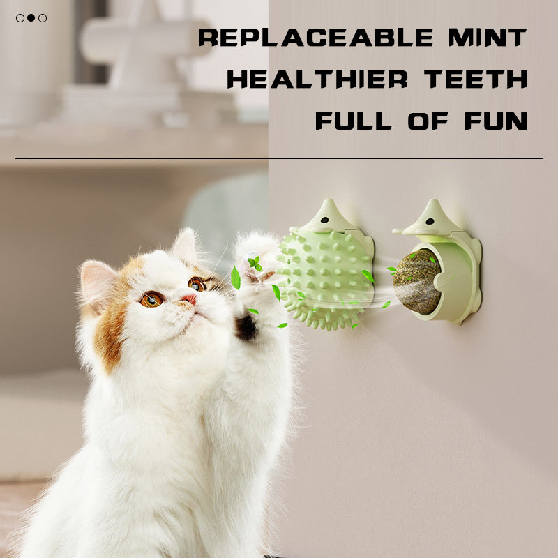 Cat Grooming Brush Wall Mount, Cat Self Groomer Cat Corner Face Scratcher, Cat Self Groomer Corner, Wall Corner Massage Comb For Cat And Dog - 5 - cj