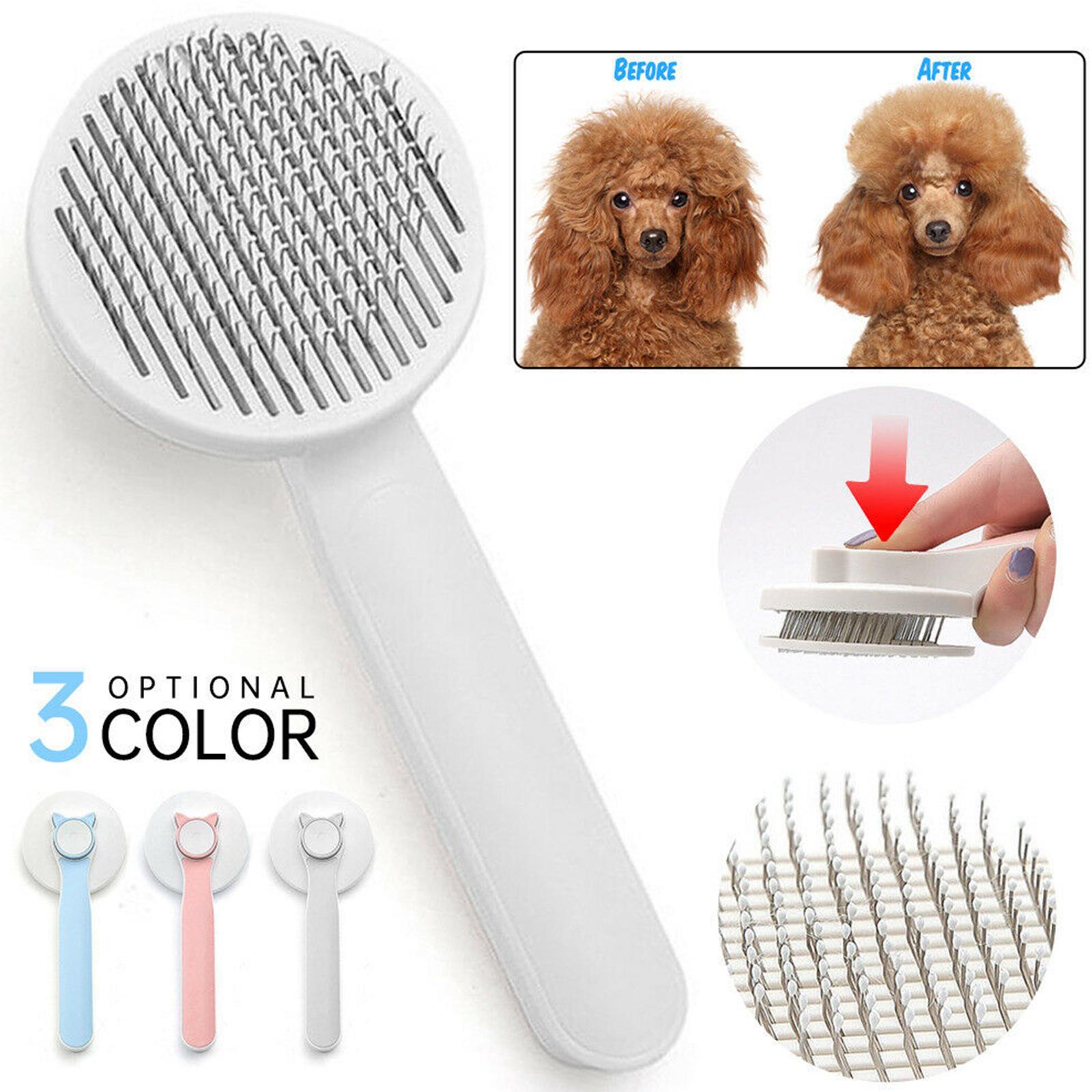Pet Self Cleaning Cat Brushes, Cat Grooming Brush For Dogs Cats For Long Haired & Short Hair Gently To Remove Loose Undercoat, Mats Tangled - 5 - CJ