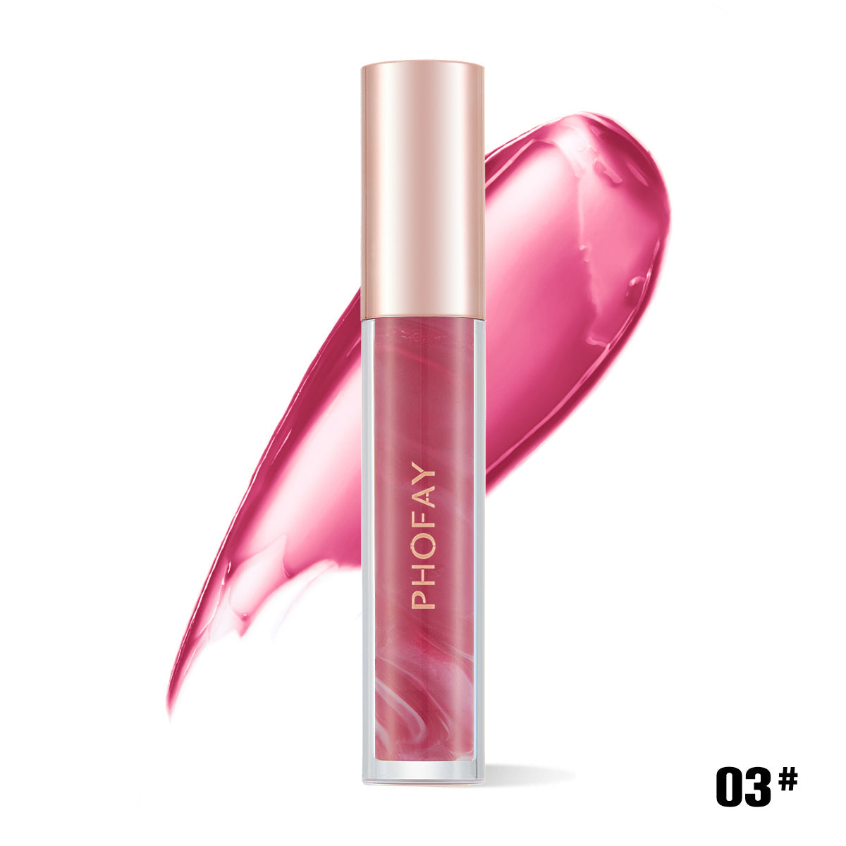 PHOFAY Rose Blooming Hydrating Lip Gloss - 4 - CJ