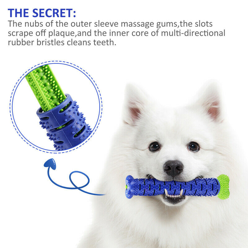Dog Chew Toys Toothbrush Pets Molar Tooth Cleaning Brushing Stick Doggy Silicone - 5 - CJ