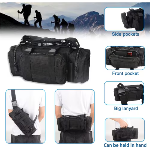 Universal Tactical Vehicle Back Seat Organizer With 3 Detachable Pouches - 5 - CJ
