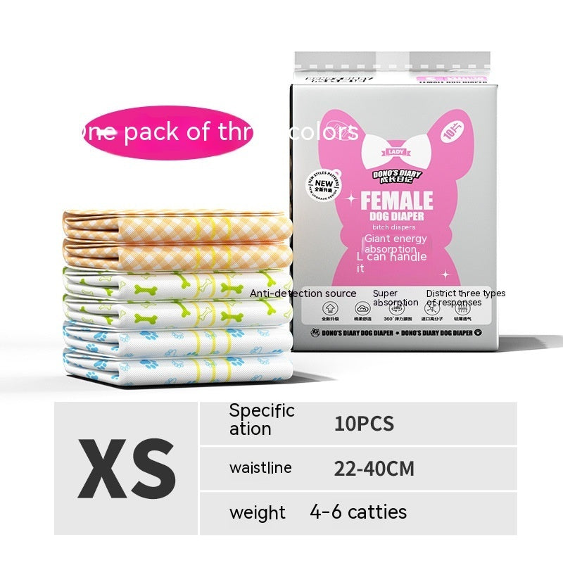Disposable Female Dog Urinary Diaper Physiological Pants - 0 - CJ - Female dog upgrade - XS - CJGY189006511KP