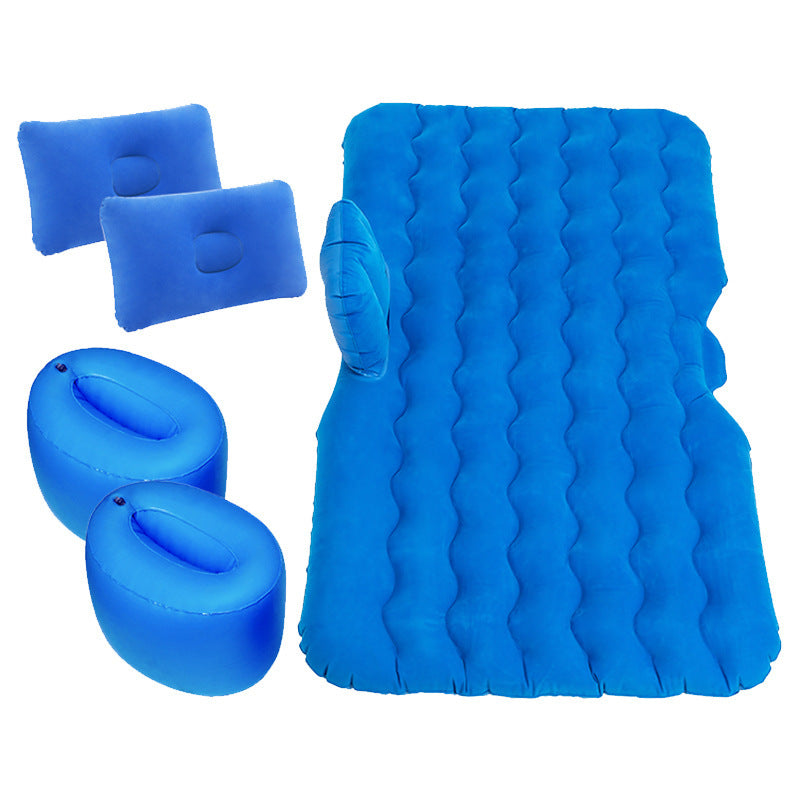 Inflatable Mattress Camping Car Air Mattress Car Travel Mattress Outdoor Car Pillow Bed - 0 - CJ - Blue - CJQCQCQC00961 - Blue