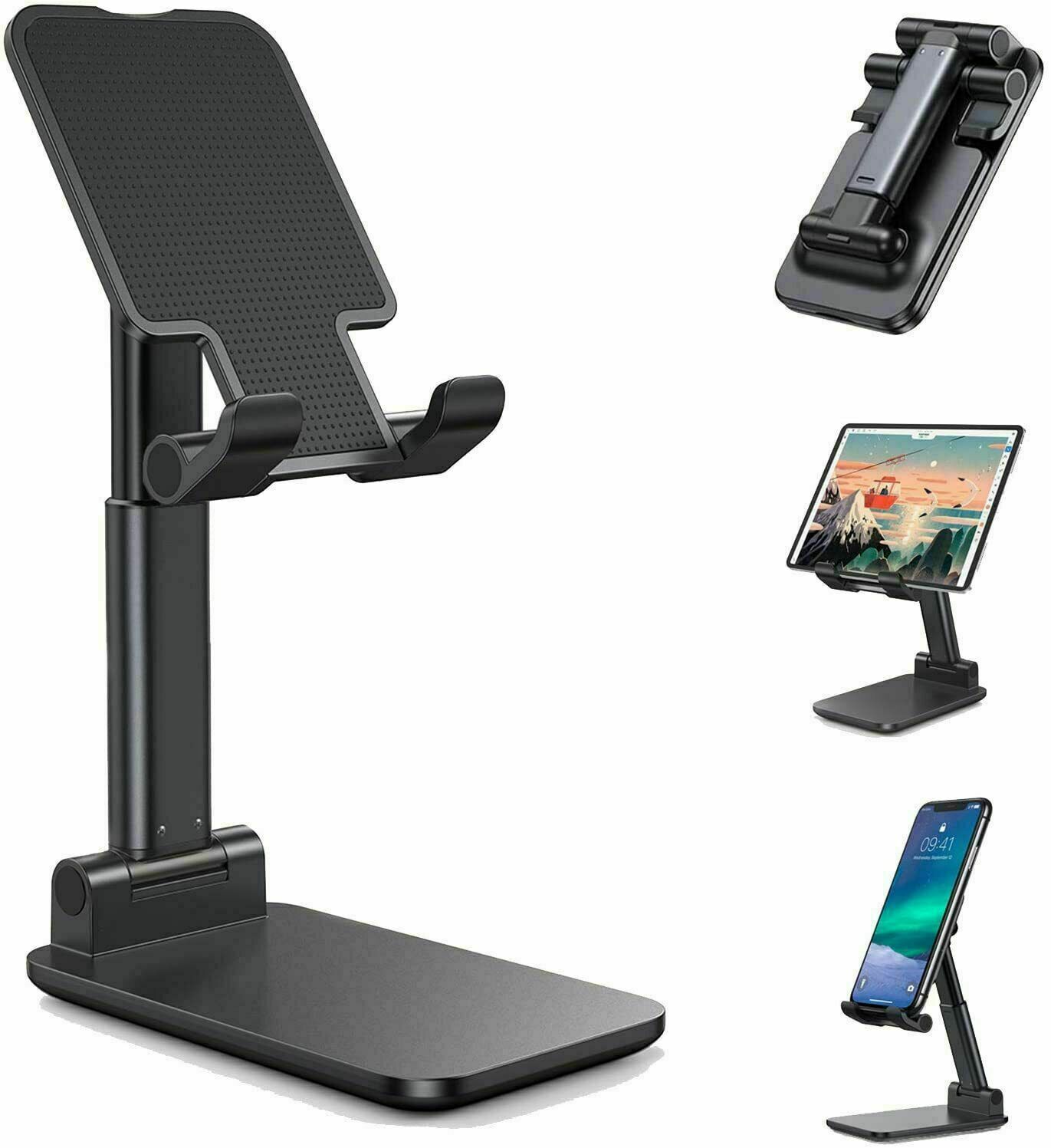 Cell Phone Stand Tablet Mount Fordable Desktop Holder Cradle Dock Mobile Phone Phone Holder Stand, Desktop Cell Phone Holder For IPad Tablet Desk Holder - 5 - CJ