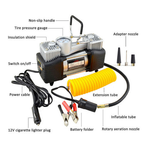 12V 150PSI Car Air Compressor Portable Tyre Deflator Inflator 4WD Car Truck - 5 - CJ