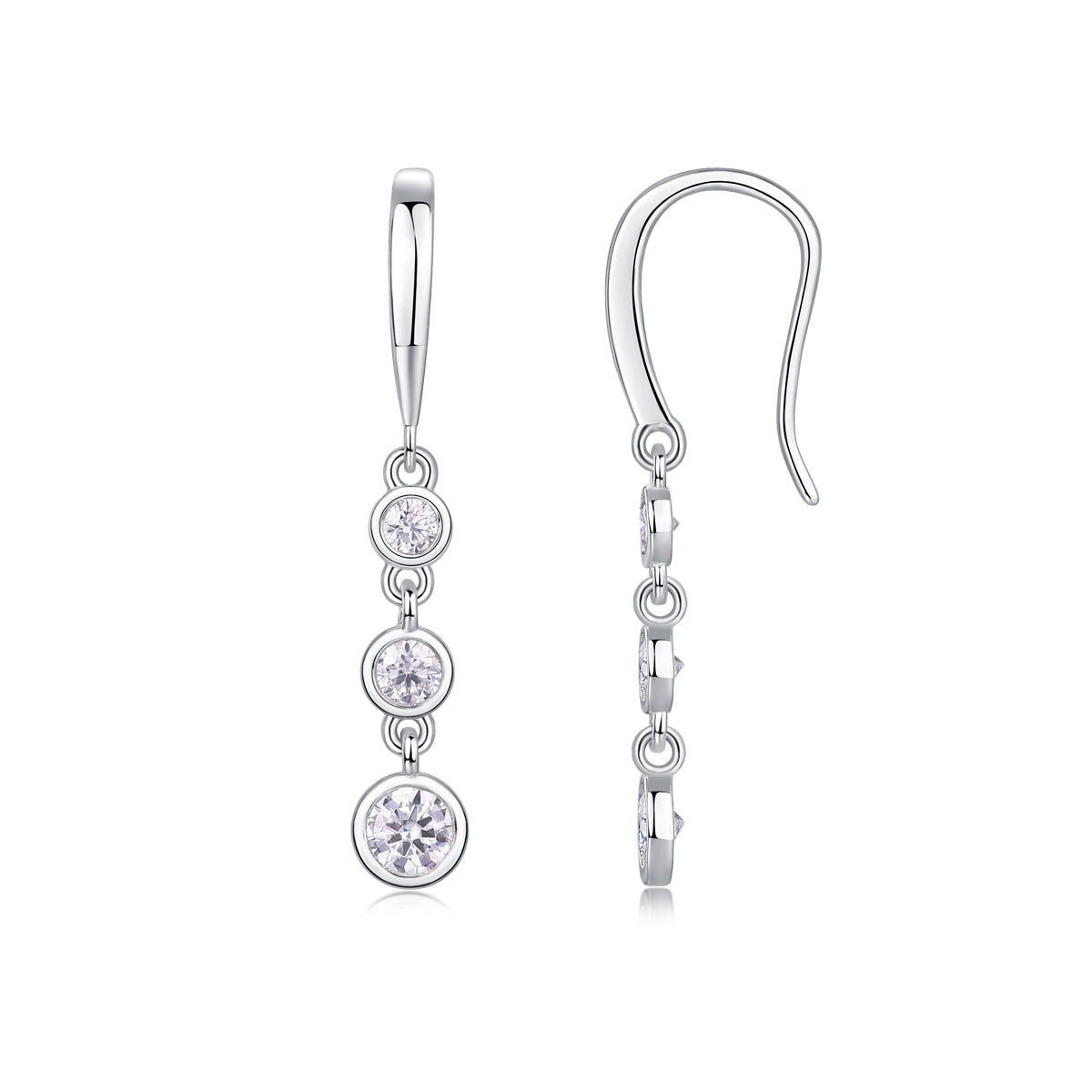 1Classic Multi - diamond Set Moissanite Silver Earrings Luxury Fashion Diamond Earrings Stud Earrings Prohibit TikTok sales - 5 - CJ
