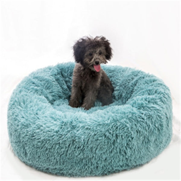 Round Long Hairy Autumn And Winter Nest Pad Cat Mattress - 0 - CJ - Green - 110cm - CJJJCWMY00276 - Green - 110cm