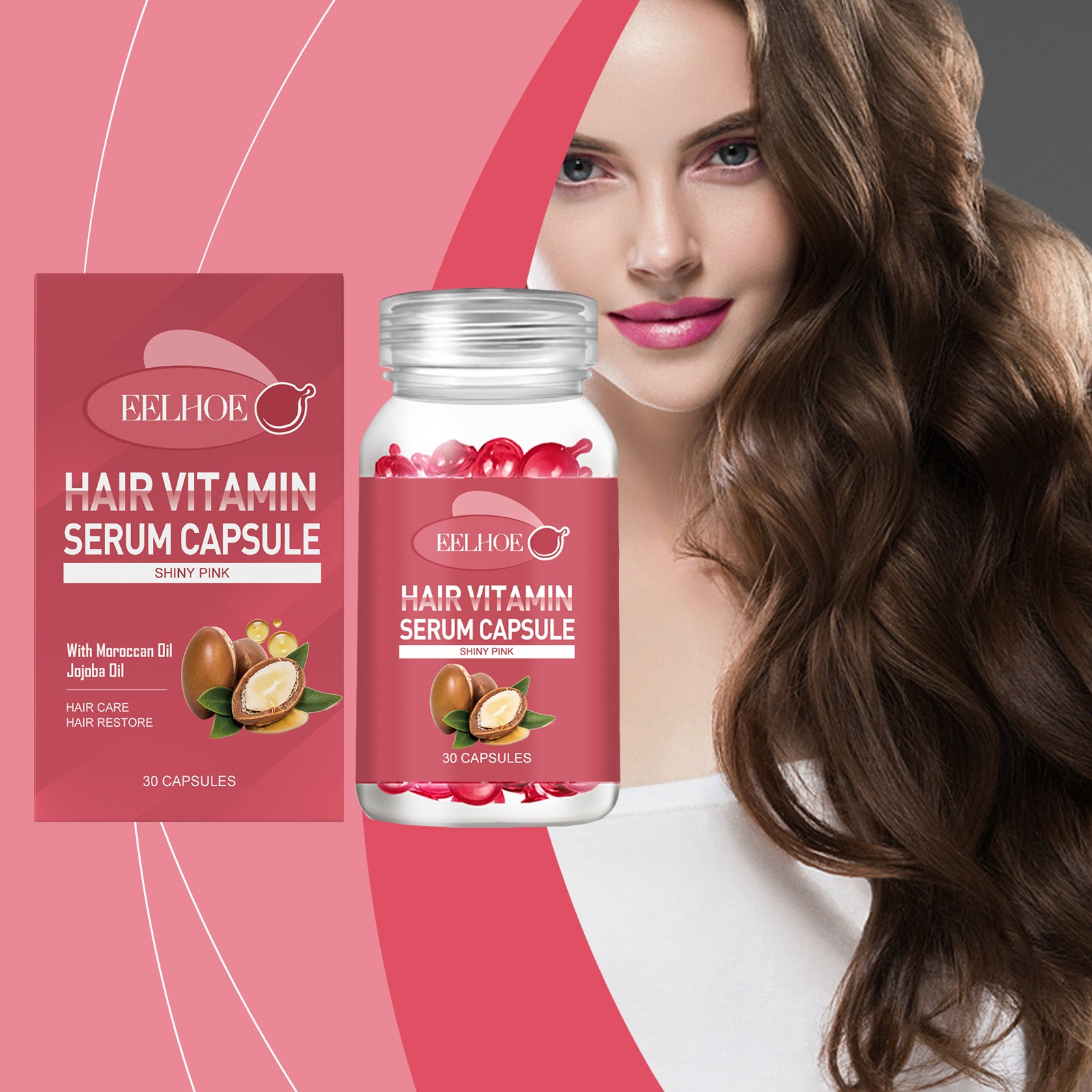 EELHOE Hair Oil Care Capsules - Relieve Dry, Frizzy, Split Ends For Smooth Hair Care Hair Oil. - 5 - CJ