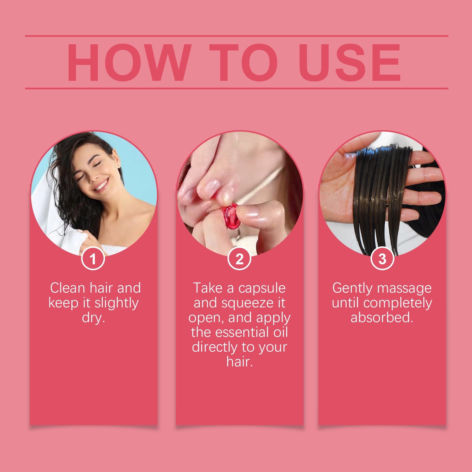 EELHOE Hair Oil Care Capsules - Relieve Dry, Frizzy, Split Ends For Smooth Hair Care Hair Oil. - 5 - CJ
