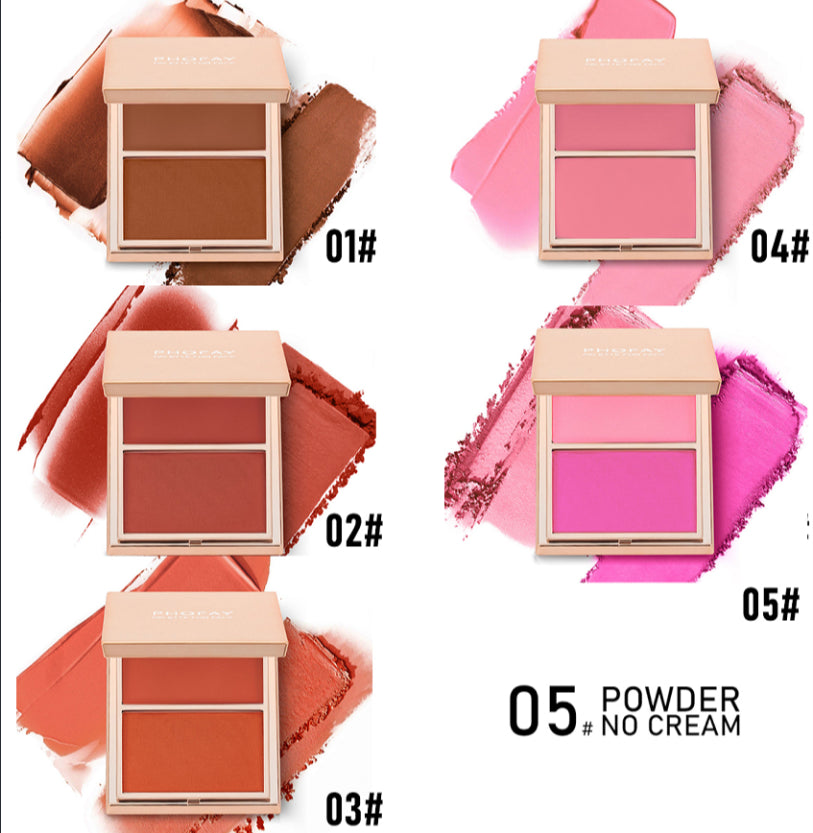PHOFAY Double - Take Cream & Powder Blush Duo - 4 - CJ - 1PCS - Set2 - CJCZ204749108HS