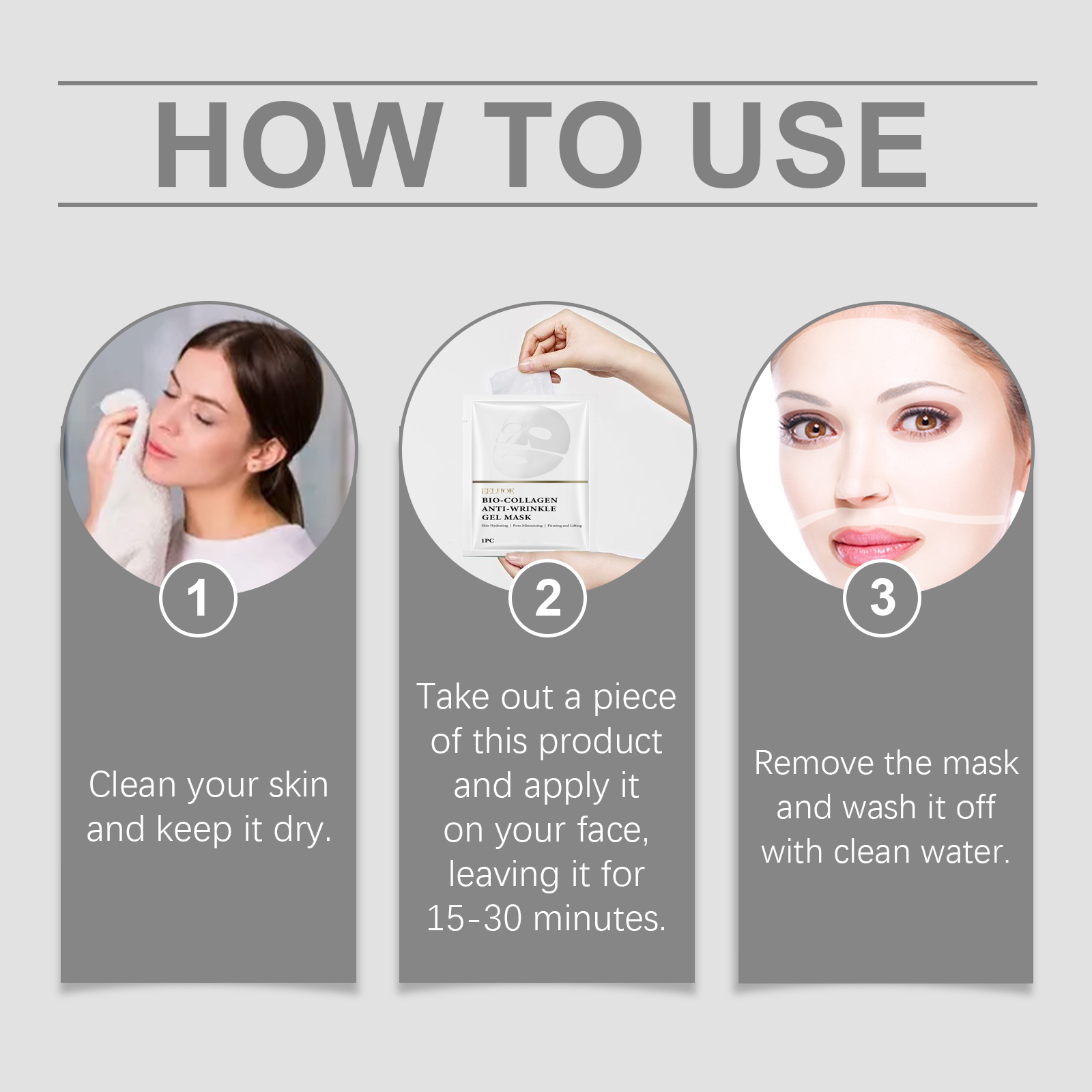 EELHOE Collagen Mask Pouch Collagen Essence Gently Nourishes And Softens The Facial Skin, Hydrating And Moisturizing - 5 - CJ