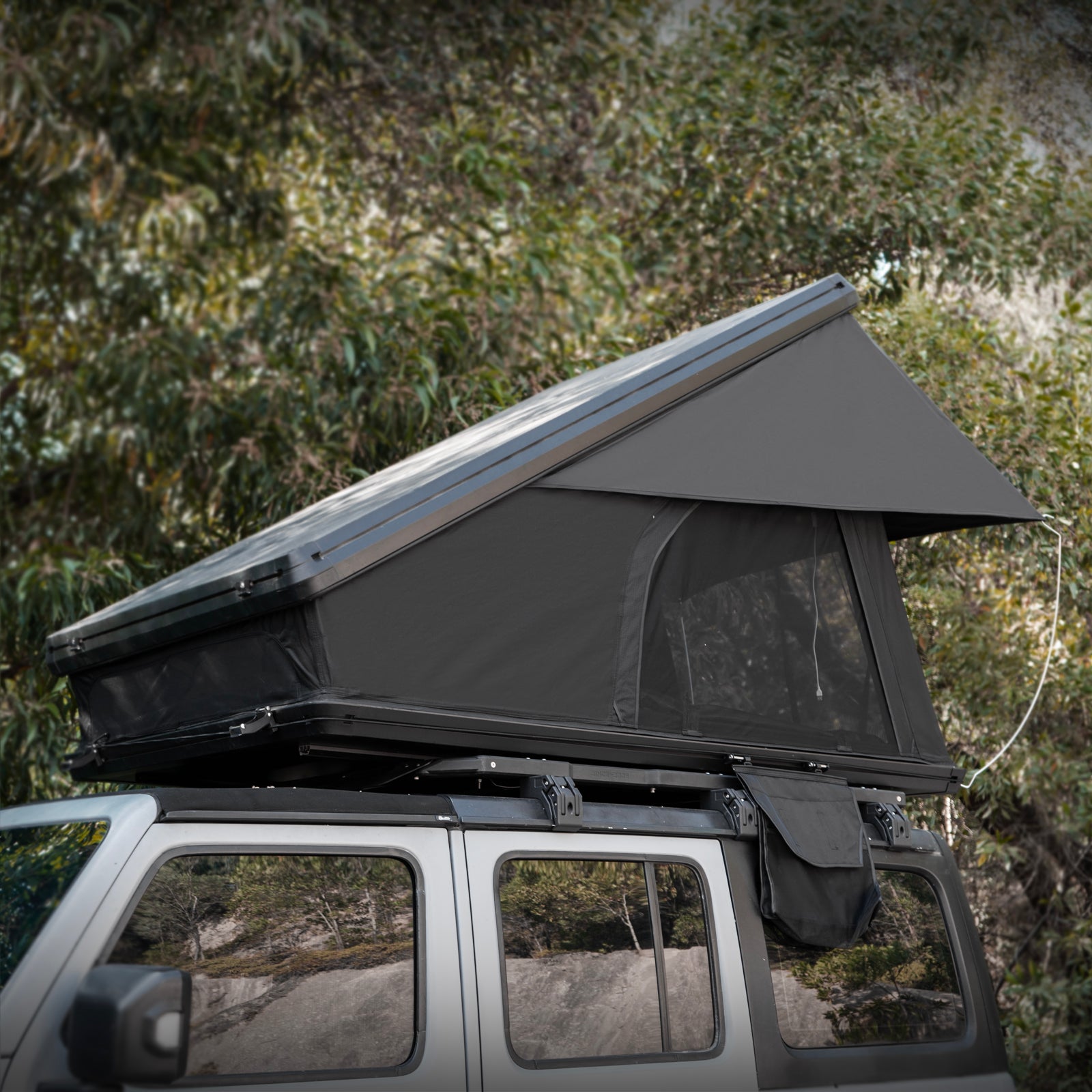 Roof Top Tent Hardshell Rooftop Tent For Van SUV Truck Car Overland Tent Camping For 2 - 3 Person With Ladder - 5 - cjdropshipping