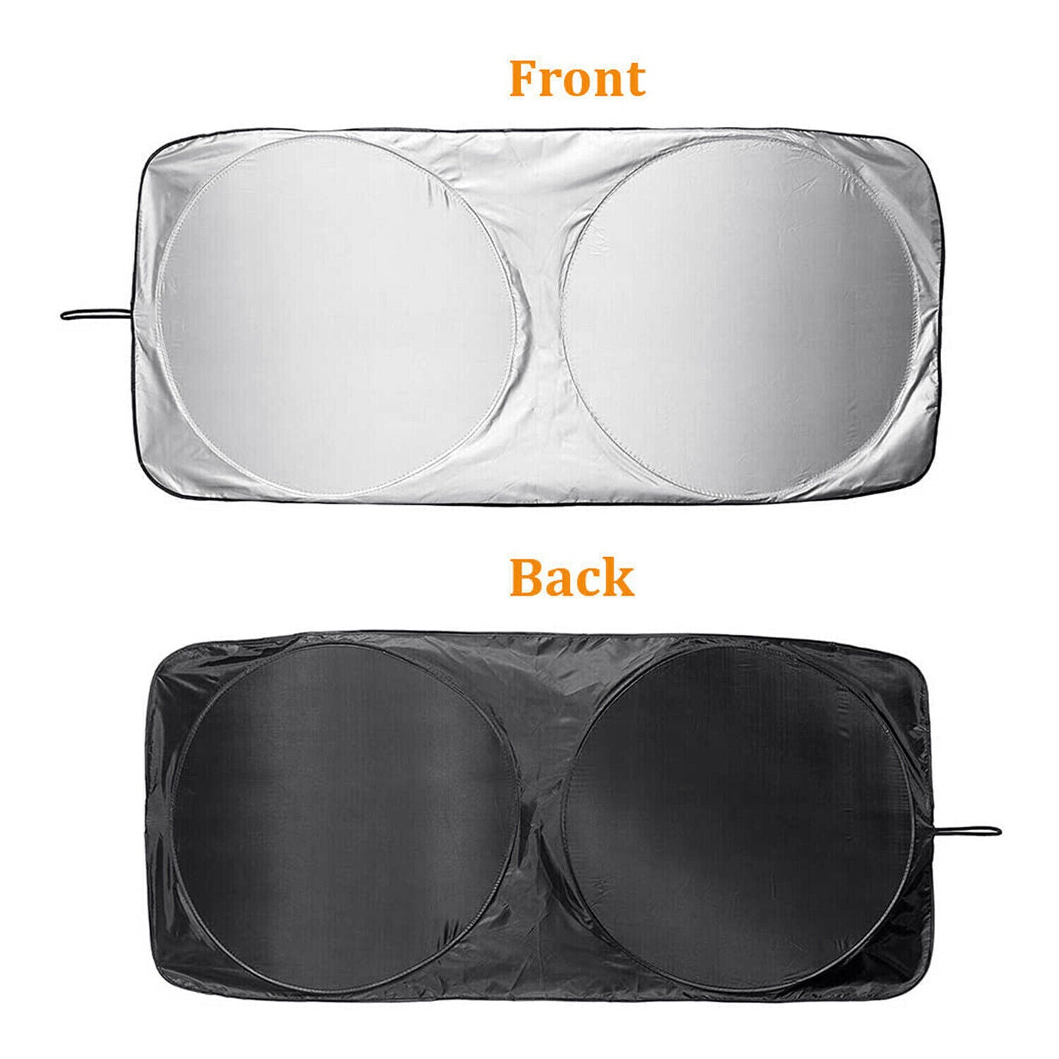 Foldable Car Front Rear Window Windshield Sun Shade Shield Cover Visor UV Block - 5 - CJ