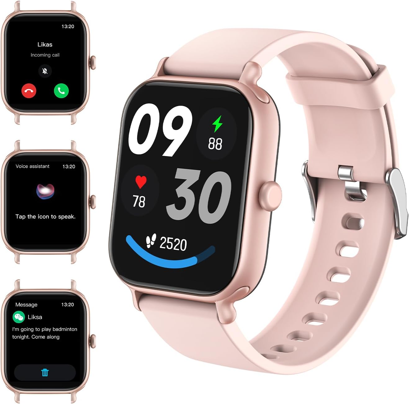 2.0 Inch HD - Fashion Smartwatch Bluetooth Talking, IP68 Showerproof Mental Health Tracker, Anxiety Relief Fitness Tracker - 5 - CJ