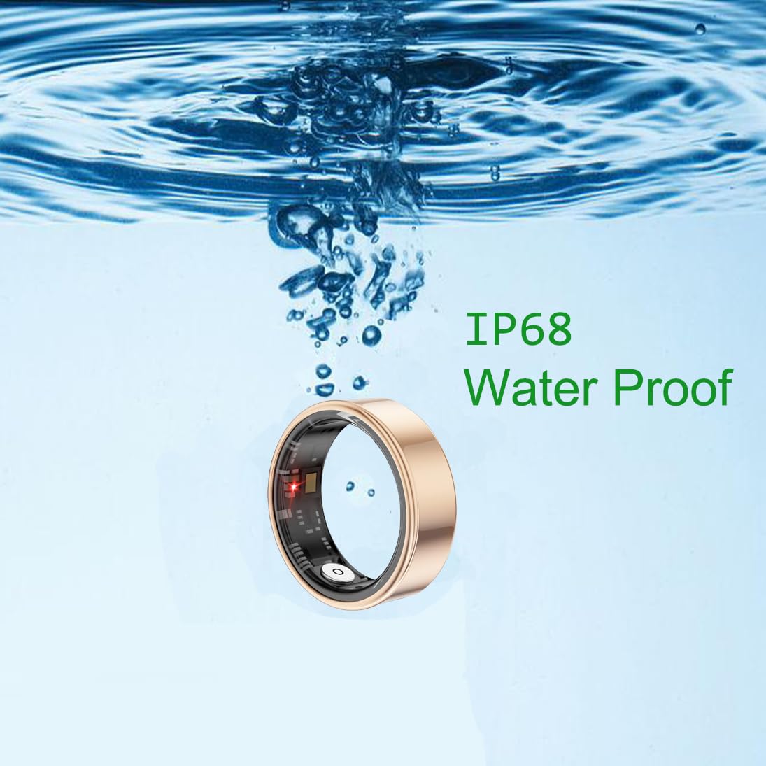 Smart Ring Health Tracker - Fitness Sleep Heart Rate Blood Oxygen Tracker Smart Ring For Men And Women,IP68 Waterproof Level Bluetooth Fitness Tracker Rings Family Care - 5 - CJ