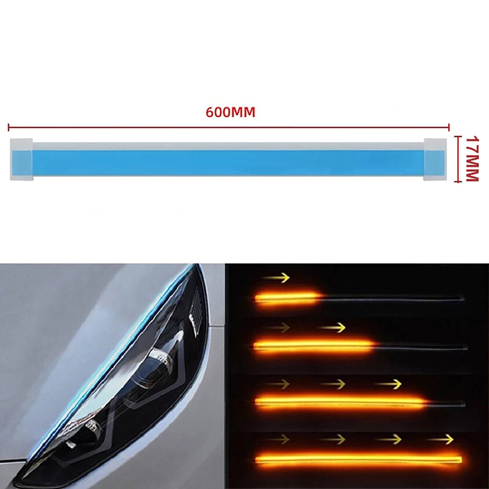 2x Auto LED Blinker Dynamische Streifen DRL Scheinwerfer Tagfahrlicht Lampe 60cm - 5 - CJ