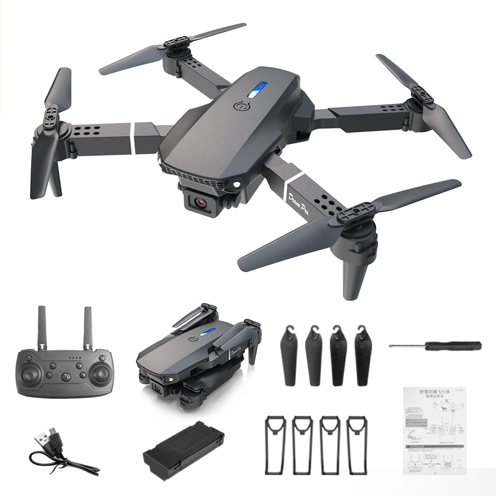 E88 Dual Camera Drone, WiFi FPV Double Folding RC Quadcopter Altitude Hold, Remote Control Toy For Beginners, Ideal Men's Gift For Outdoor Fun, Great For Christmas, Halloween, And Thanksgiving - 5 - CJ
