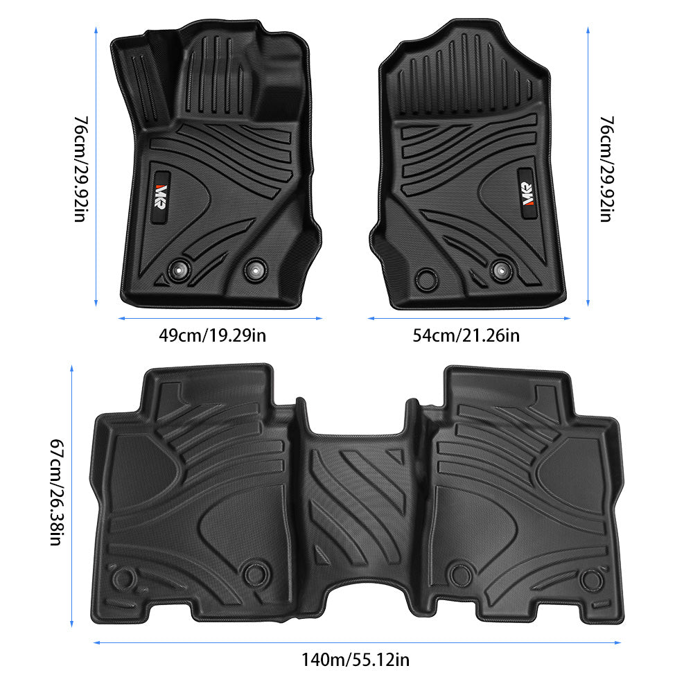 MKR Car Floor Mats For 2021 - 2023 Ford Bronco 3D TPE All - Weather Floor Mats - Full Set Interior Car Accessories All - Weather - 5 - CJ