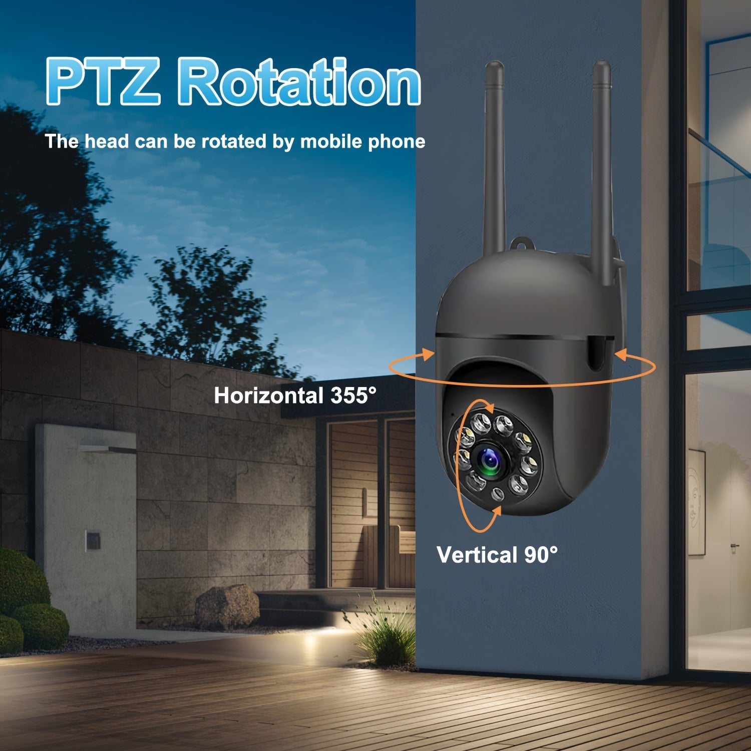 360 Wireless Camera Outdoor WiFi Night Vision Cam HD 1080P Home Security System - 5 - CJ