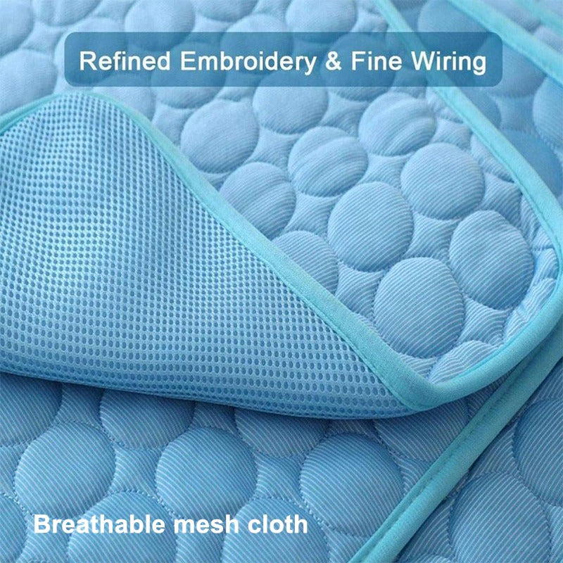Dog Cooling Mat Cooling Pad For Pets Chilly Pad For Kennels, Crates, Cars, Indoor & Outdoor Ice Silk Mat Cooling Blanket Cushion Non - Toxic Breathable Sleep Bed Beach - 5 - CJ