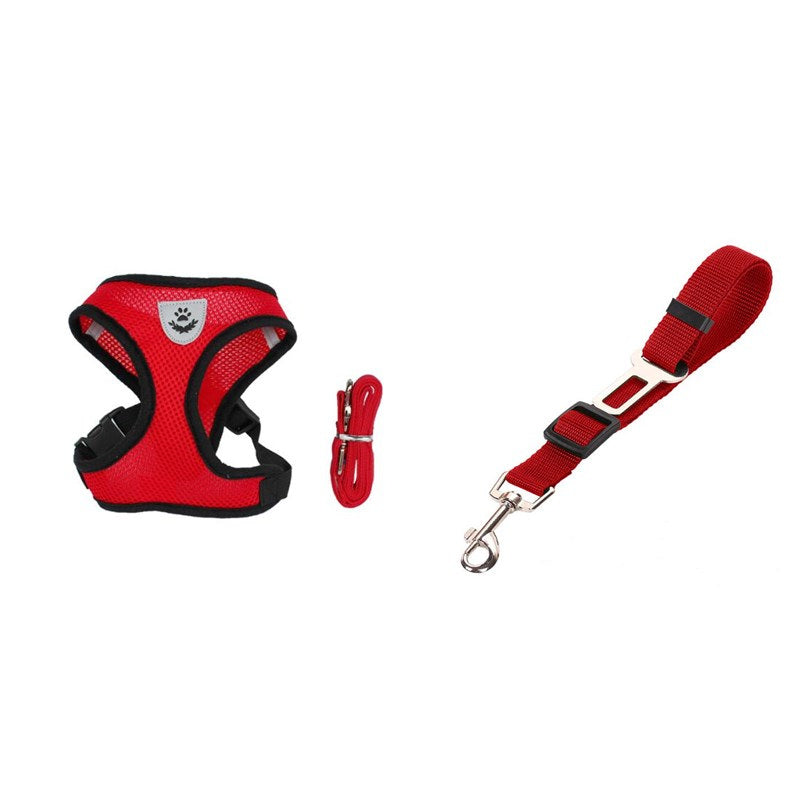 Pet Car Seat Belt Pet Leash - 0 - CJ - Red 2 - L - CJJJCWGY00012 - Red 2 - L