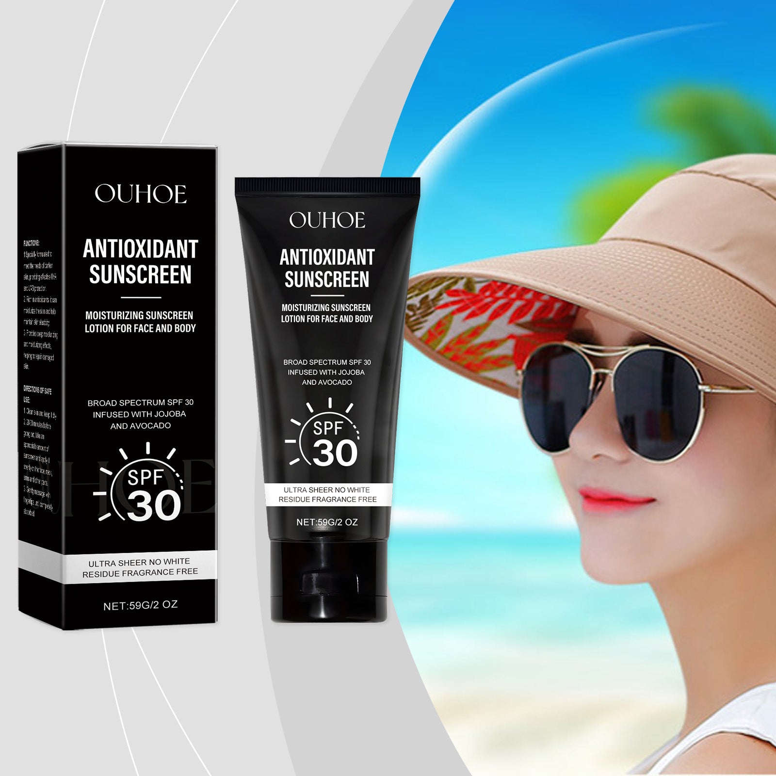 OUHOE Face And Body Protection Cream, Lightweight Formula Double Protection Moisturizing Moisturizing Summer Outdoor Protection Cream Loss - 5 - CJ