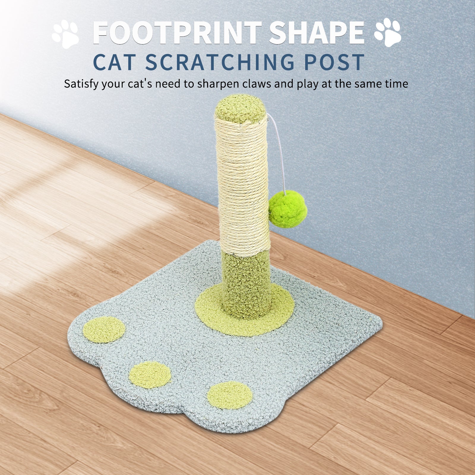 Cute Paw Footprints Cat Scratch Columns, Grinding Claws To Play With Dual Functions, With Cute Footprint Shapes, Contracting Cats To Grind Their Claws Happily - 5 - CJ