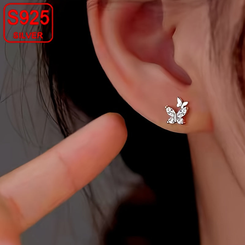 Full Body Material 925 Sterling Silver Anti Allergic Earrings - 5 - CJ