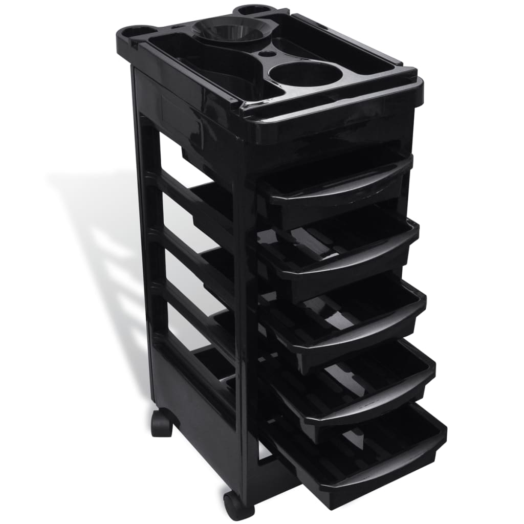 Hairdressing Trolley, Plastic with Wheels - 5 - CJ