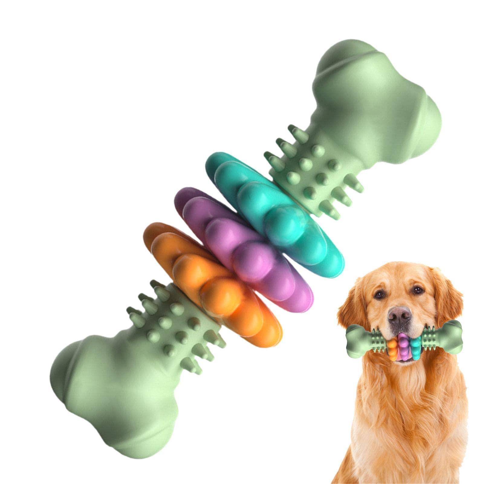 Dog Chew Toy Dog Bone Type Dogs Teeth Cleaning Toys Indestructible TPR Bone Chewing Bite Resistant Teething Toys Pet Products - 0 - CJ