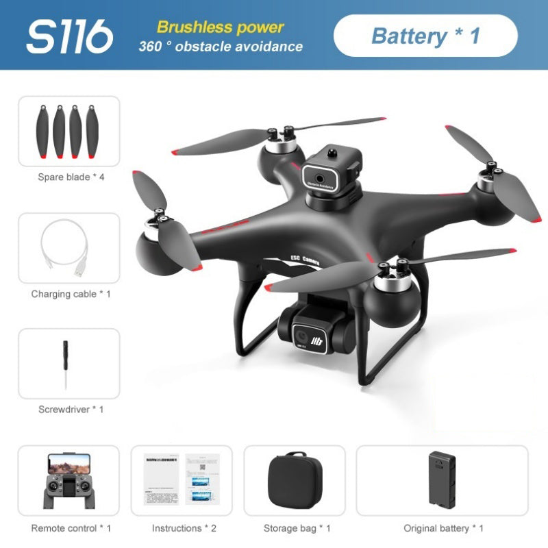 S116 Brushless Drone With Four - Way Obstacle Avoidance, HD Aerial Photography, Optical Flow Positioning, Remote Control, Long Battery Life - 5 - CJ