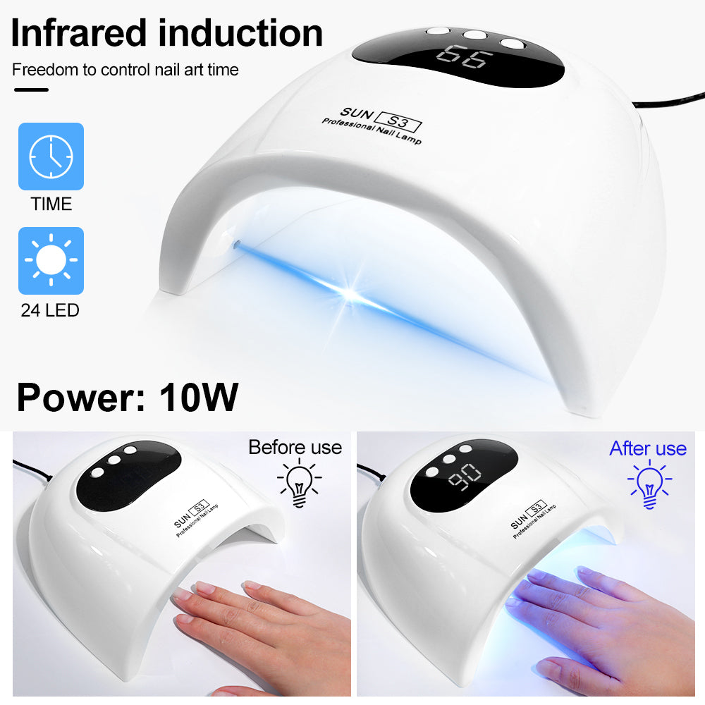 UV Nail Lamp, UV Light For Gel Nails LED Nail Dryer With 3 Timer, Smart Sensor, LCD Display Fast Curing Gel Nail Polish Nail Art Tools Manicure Accessories - 5 - CJ