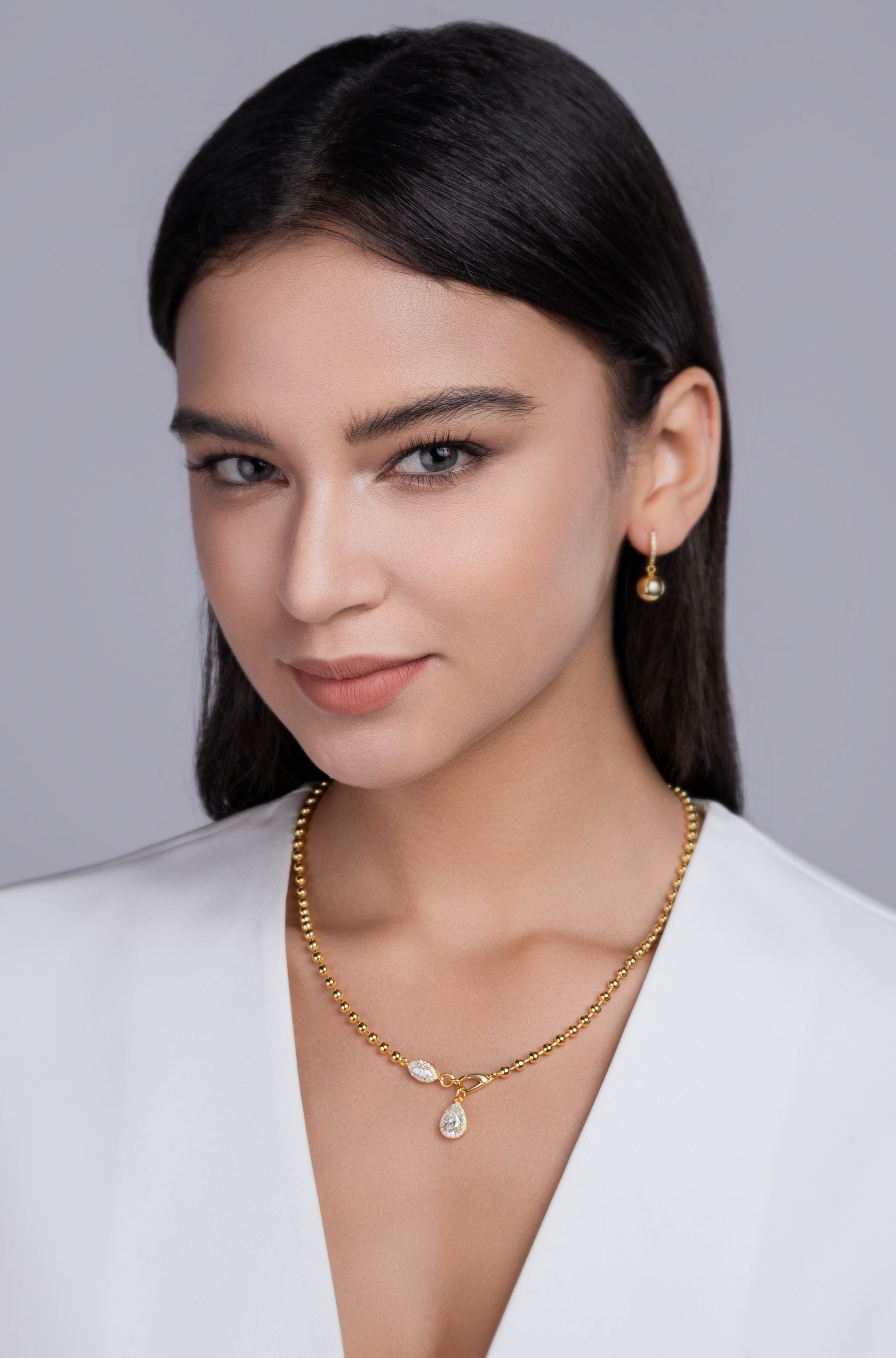 1A Fashionable Jewelry Pendant Set With Moissanite S925 Sterling Silver And Gold - plated Diamond, Moissanite Silver Jewelry Prohibit TikTok sales - 5 - CJ