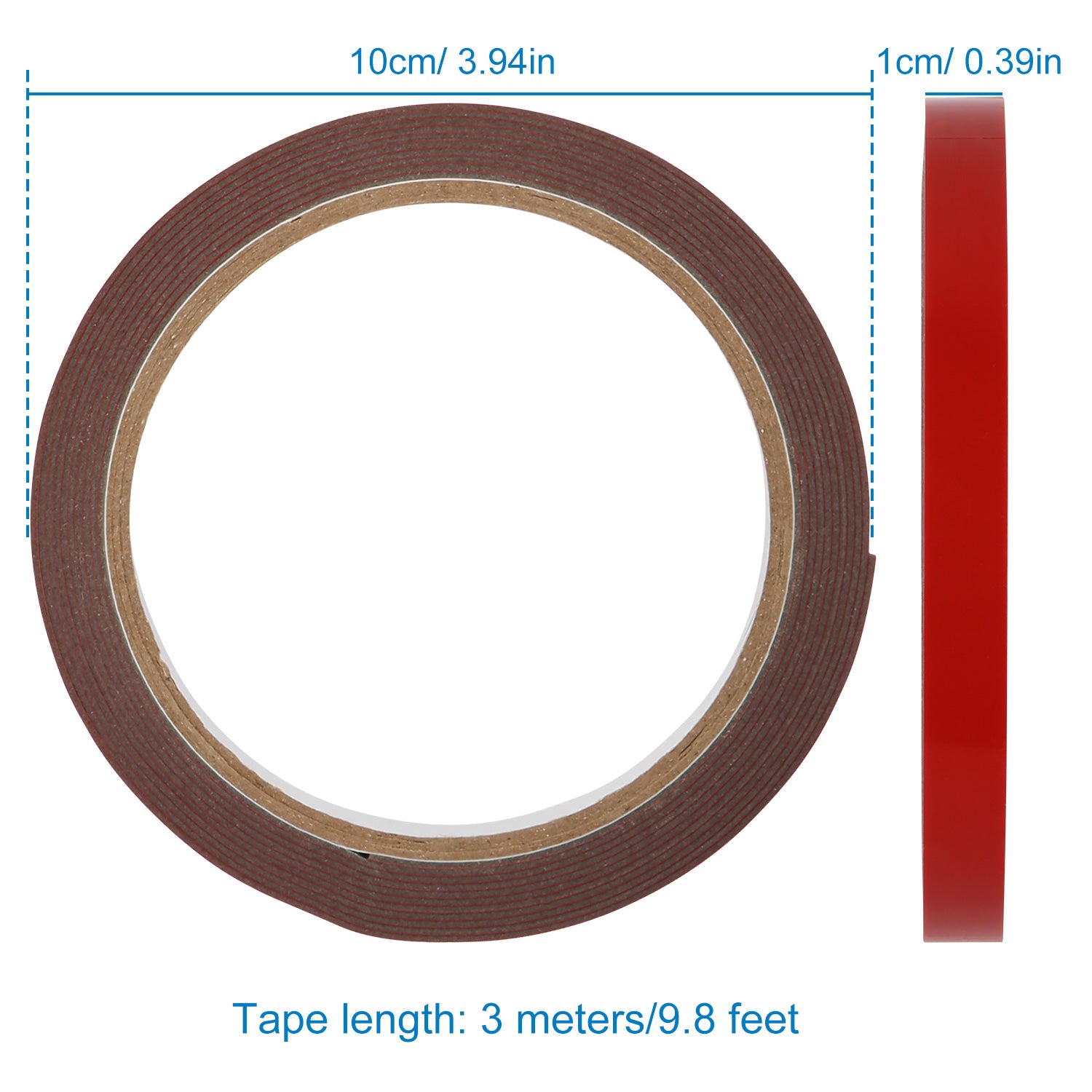 4 Rolls Car Double Sided Tapes Heavy Duty Double Sided Foam Tapes Strong Mounting Adhesive Tapes For Cars Truck Automotive 9.8FT Per Roll - 5.0 - cjdropshipping