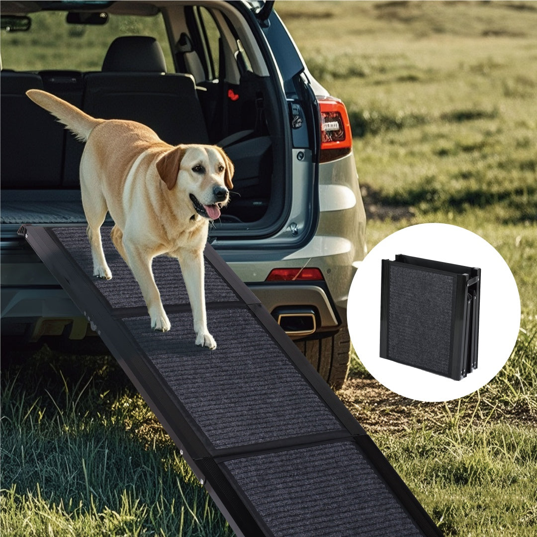 Dog Ramp For Car 71 Long 19.5 Wide Portable Dog Ramps For Large Dogs With Non - Slip Rug Surface Dog Car Ramp For SUV Car Truck, Folding Dog Ramp Up To 250LBS - 5 - CJ