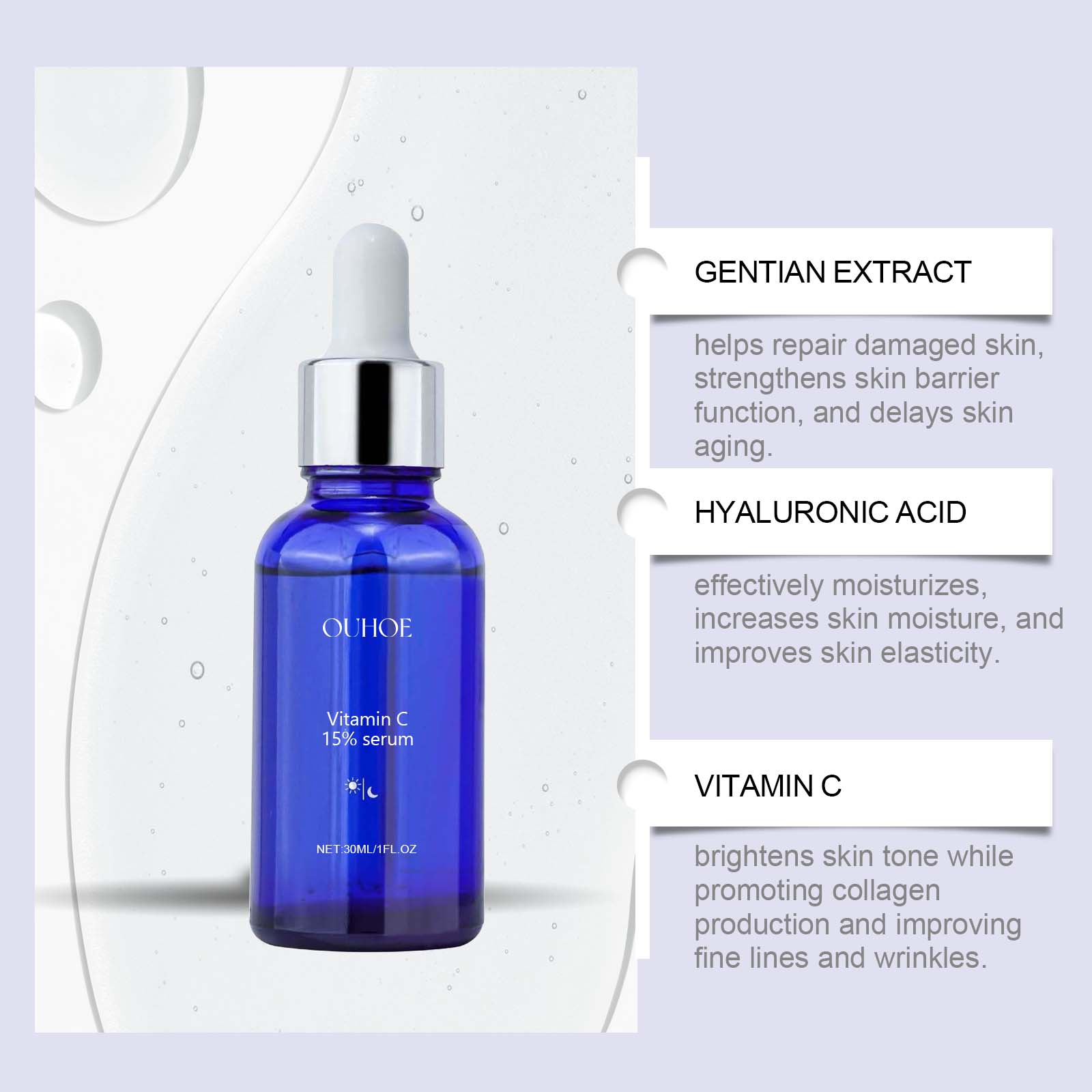 OUHOE Facial Firming Serum Moisturizes And Moisturizes Facial Skin Gently And Nourishes Daily Skincare - 5 - CJ