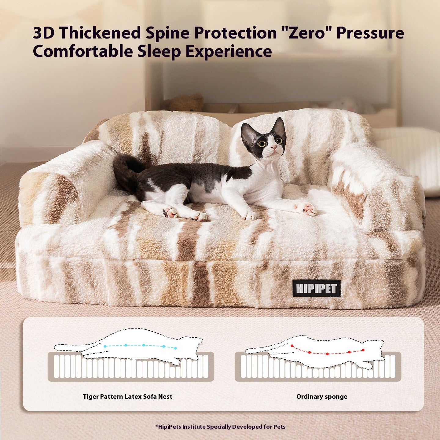 LaTeX Fleece - lined Thickened Sofa Backrest Pet Bed - 0 - CJ